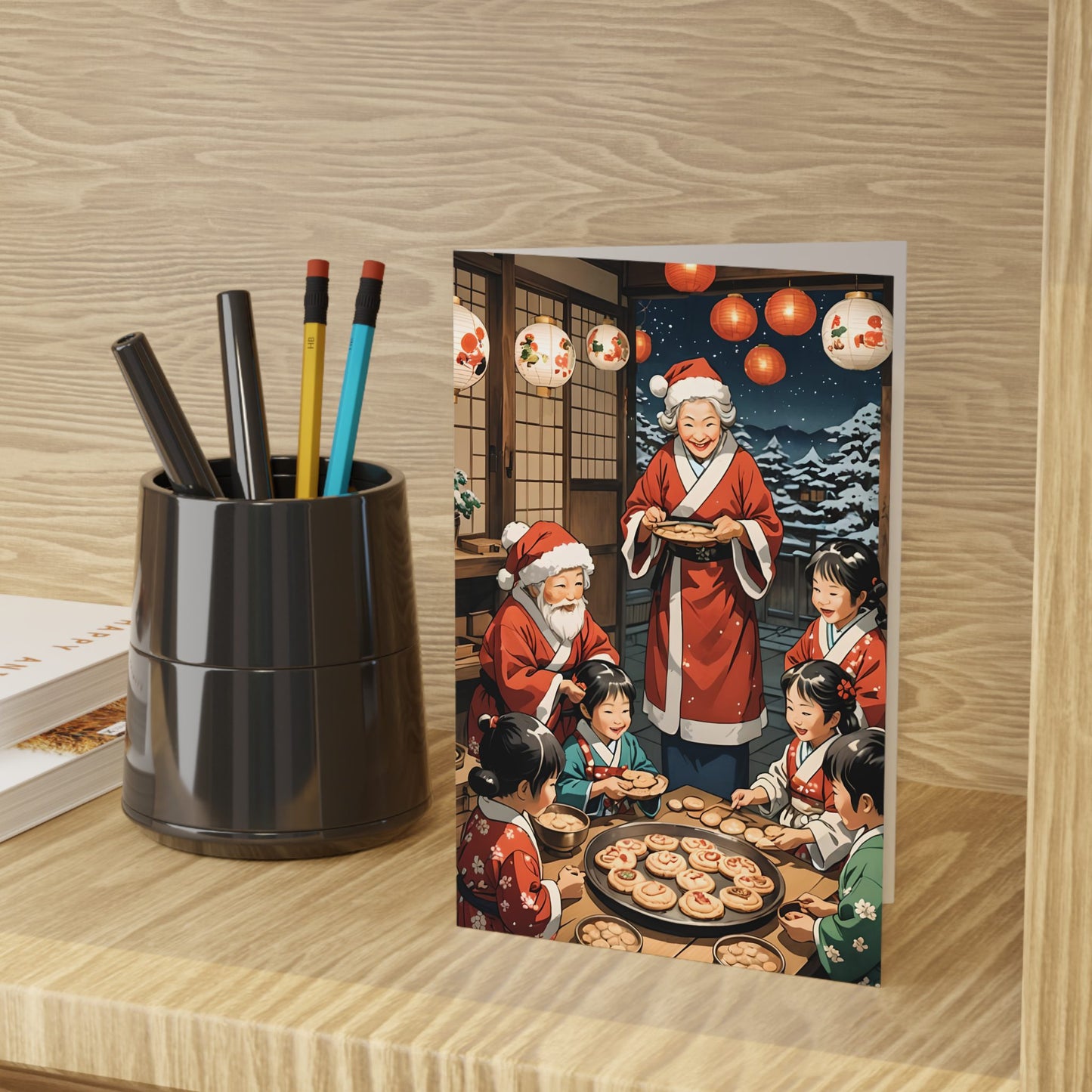 Cookies With The Claus' Greeting Cards (1 or 10-pcs)