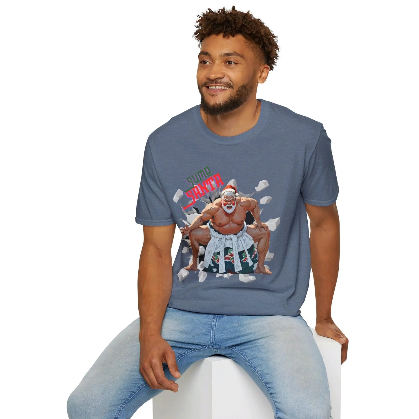 Sumo Santa Unisex Softstyle T-Shirt