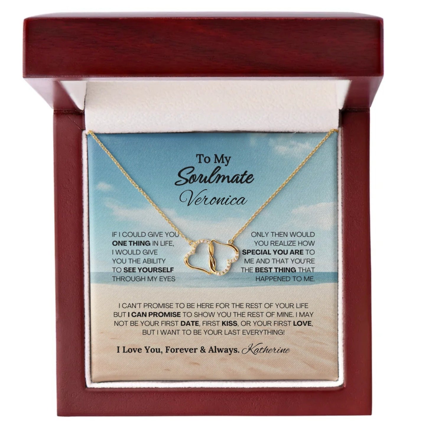 To My Soulmate Everlasting Love Necklace