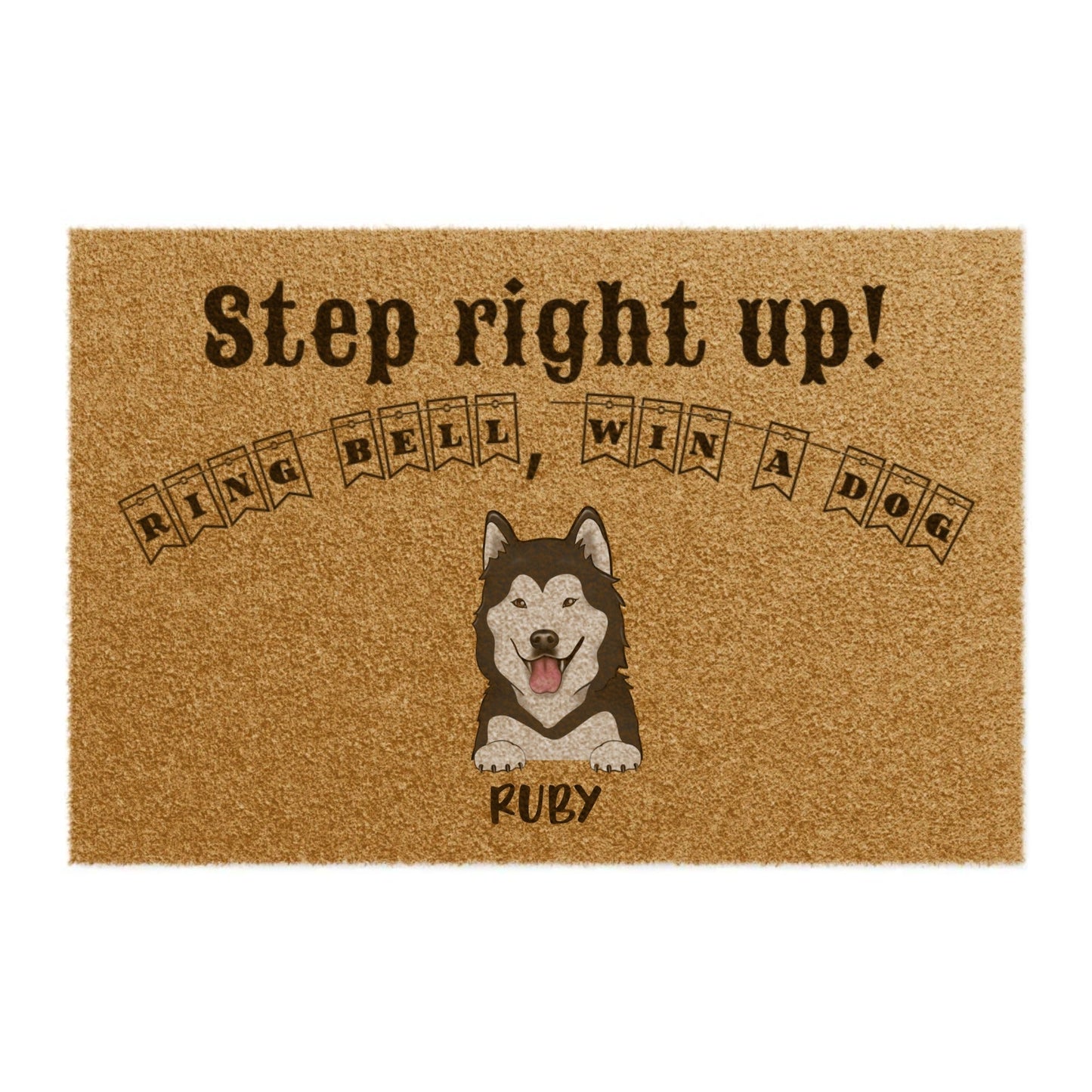 Customized One Dog Doormat