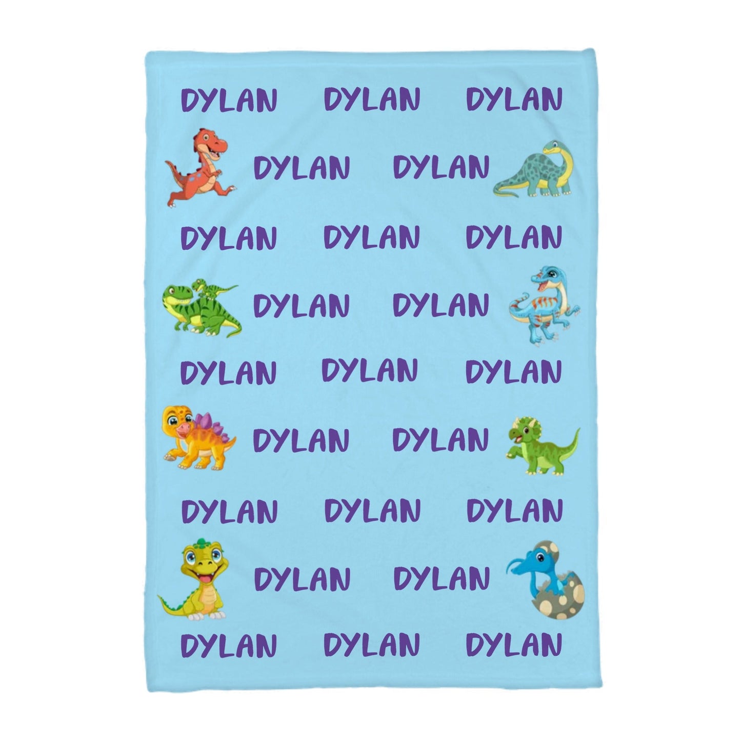 Customized Dino Baby Fleece Blanket