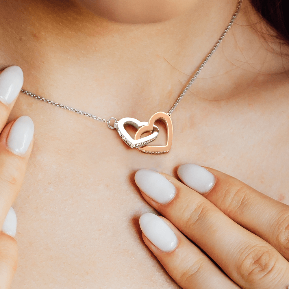 To My Sister Interlocking Hearts Necklace