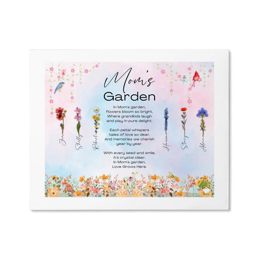 Mom's Garden Customized Gallery Wrapped Canvas