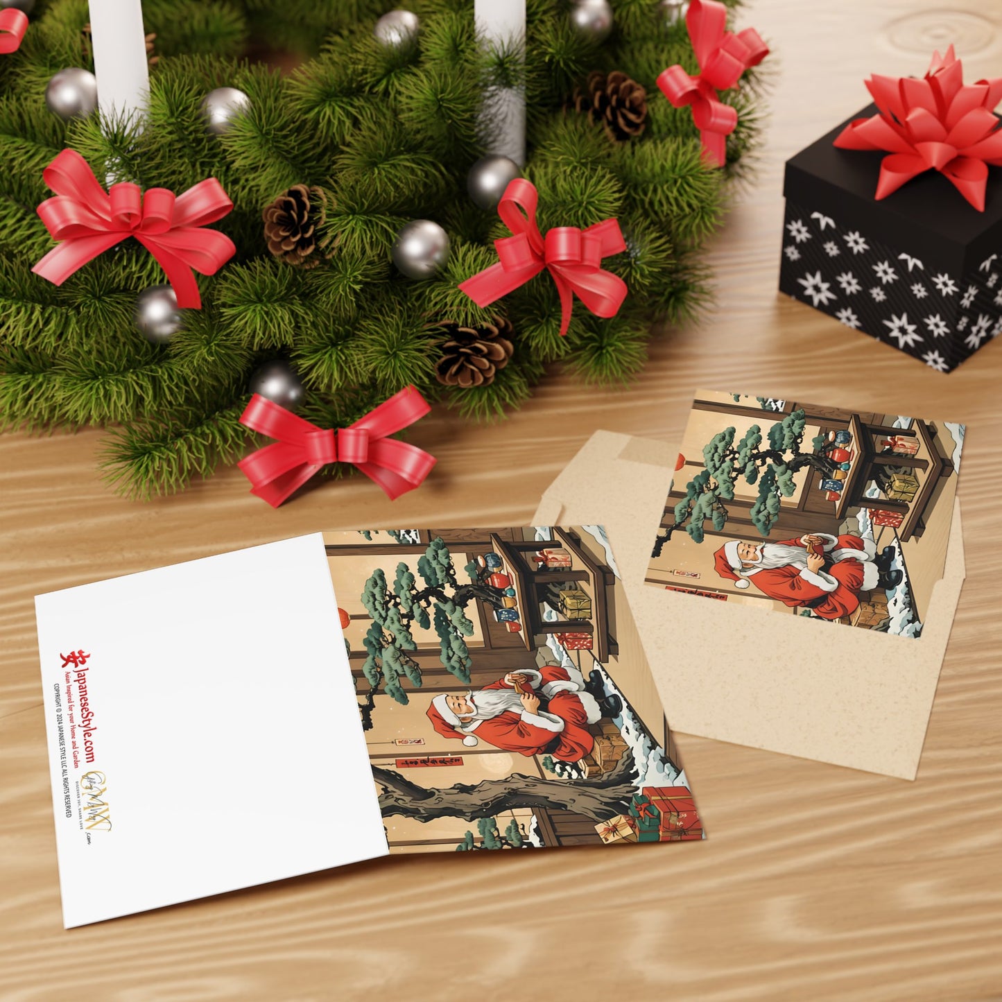 Bonsai Santa Greeting Cards (1 or 10-pcs)