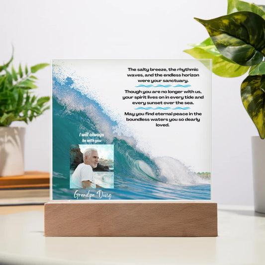 Big Wave Memorial Acrylic Square Plaque