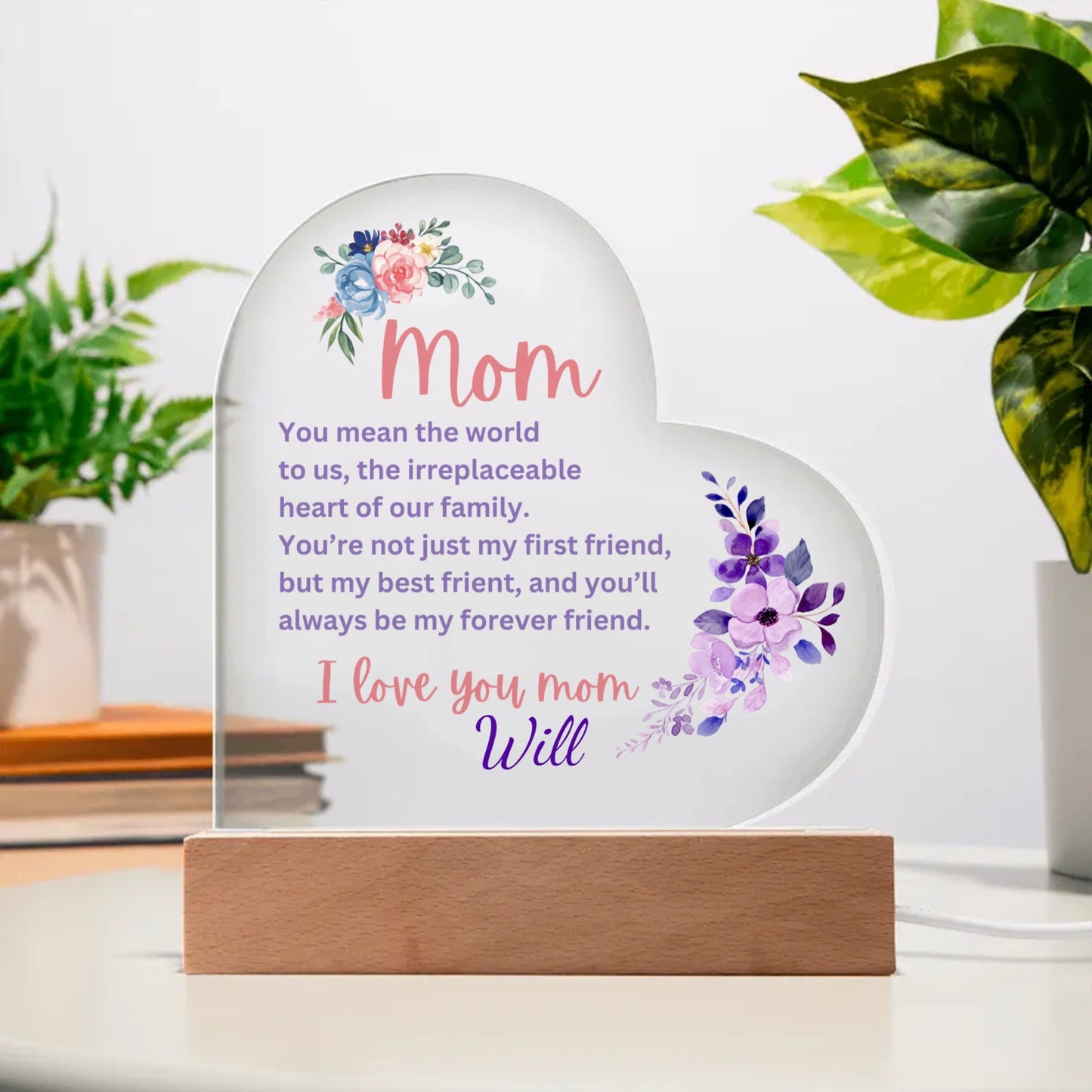 Mother's Day Acrylic Heart Plaque