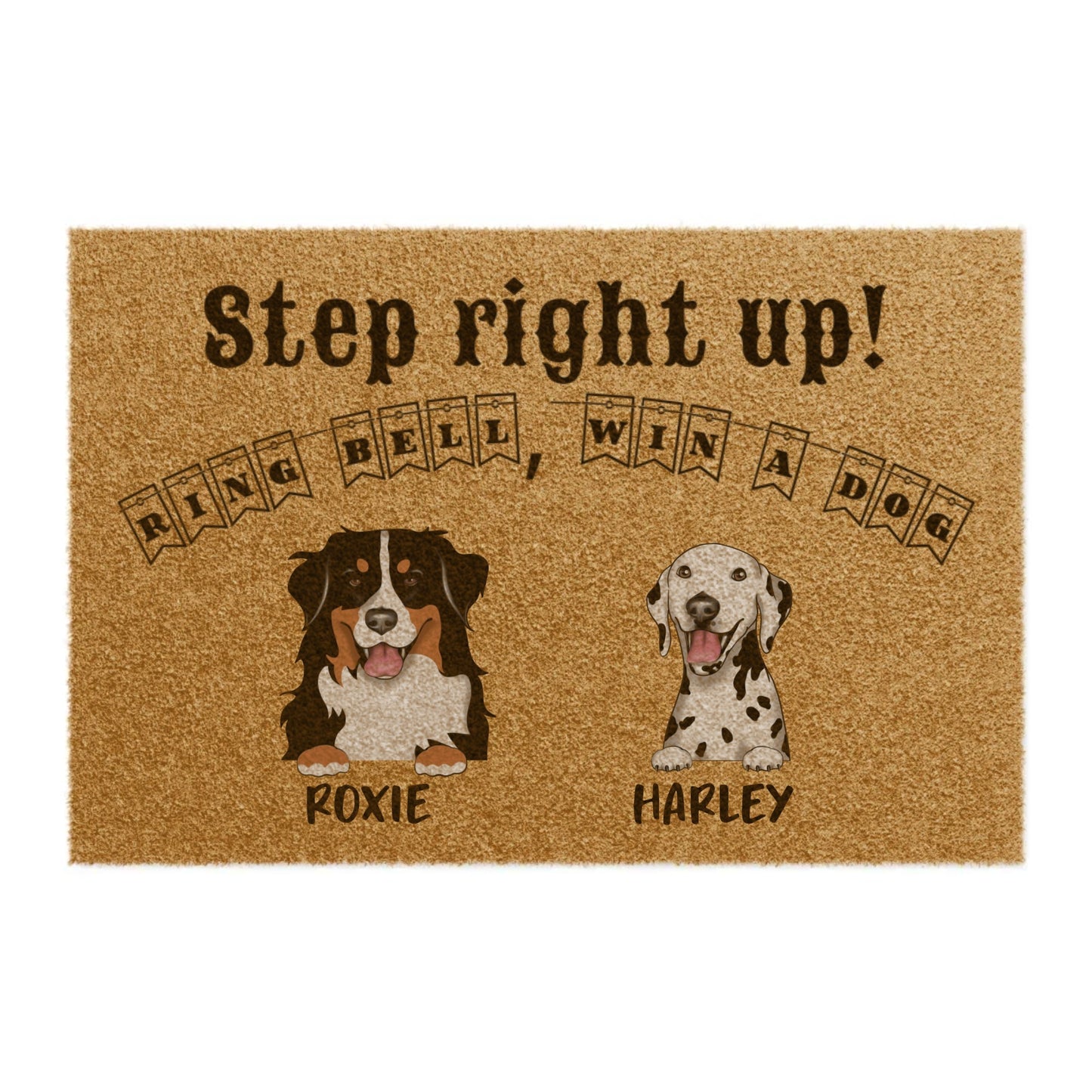 Customized Two Dog Doormat