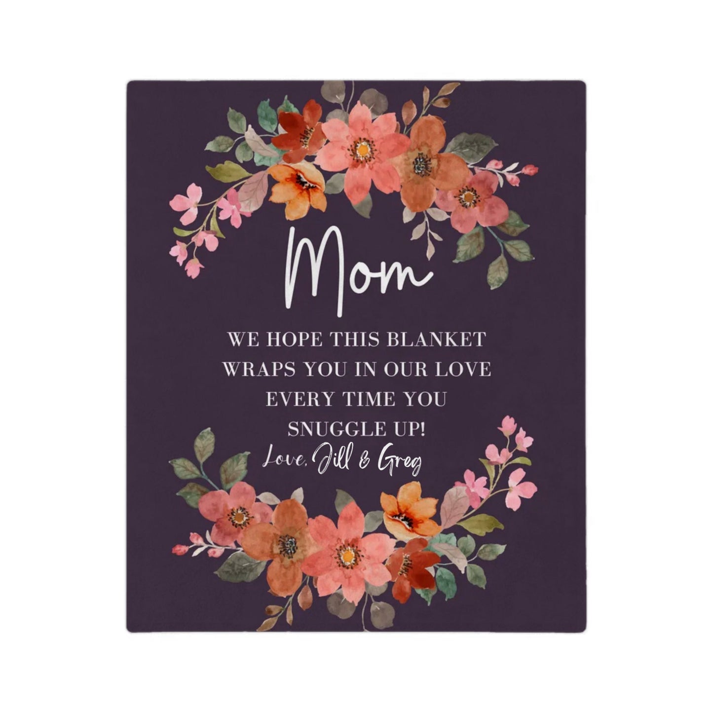 To Mom Velveteen Snuggle Up Microfiber Blanket