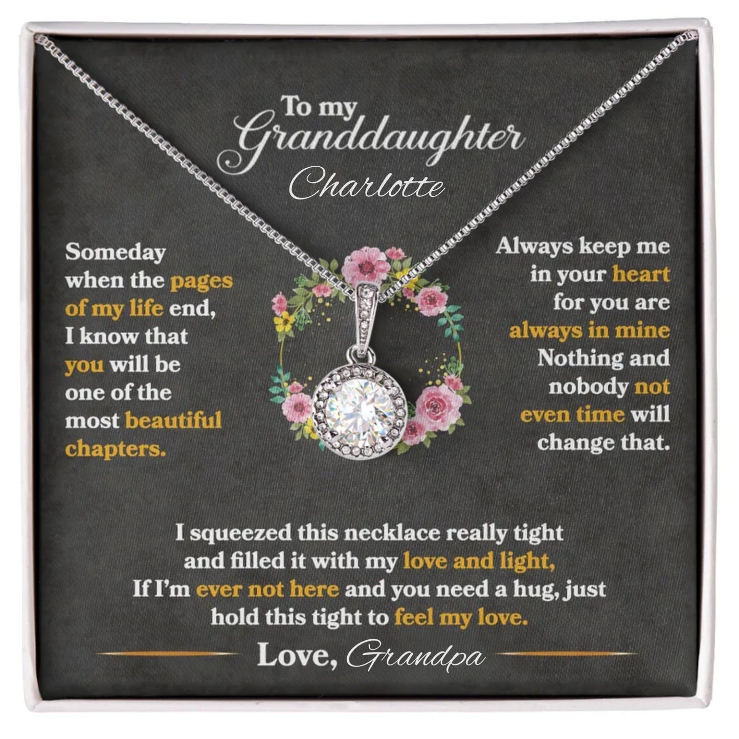 To My Granddaughter Eternal Hope Necklace