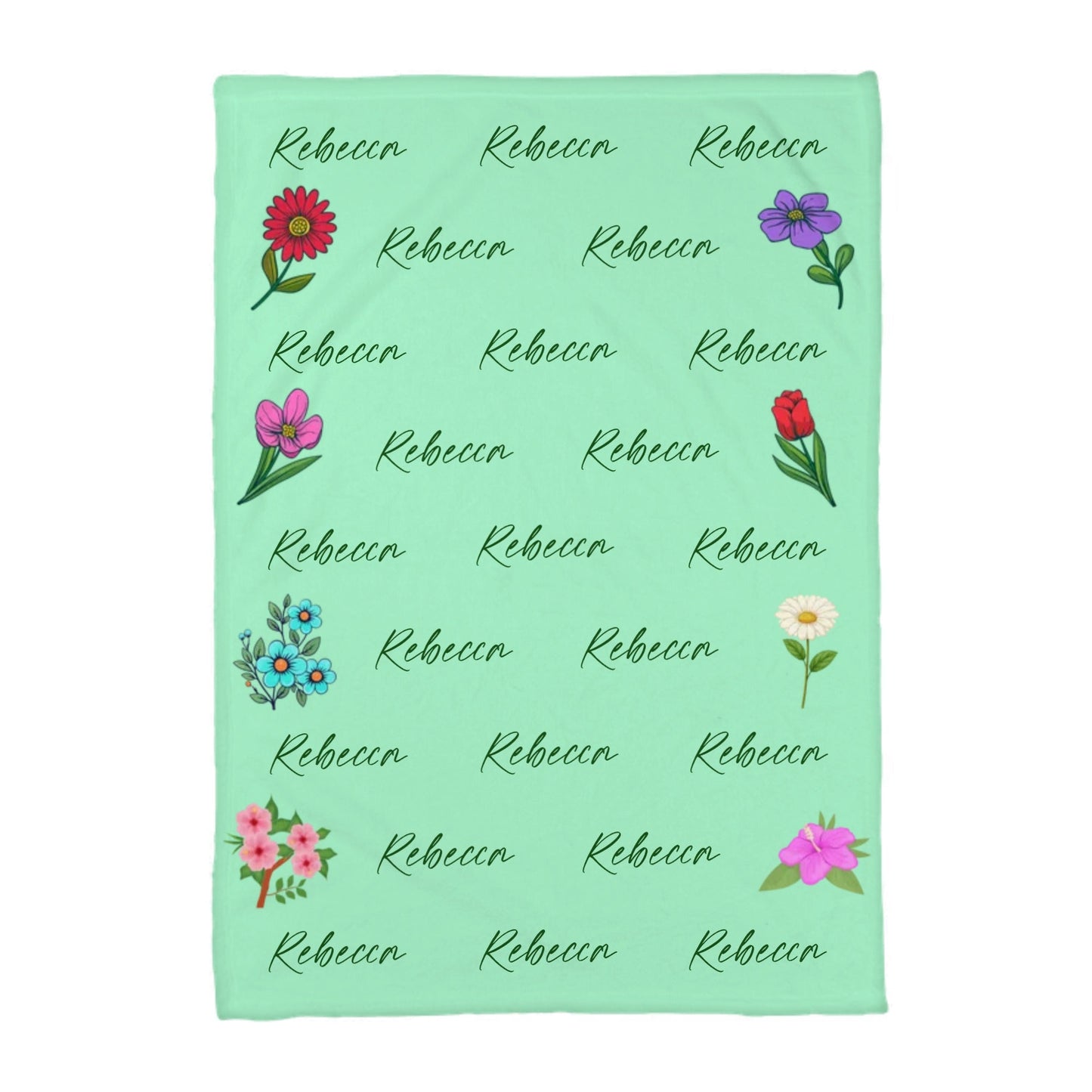 Customized Flower Baby Fleece Blanket