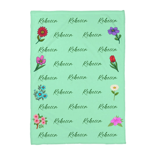 Customized Flower Baby Fleece Blanket