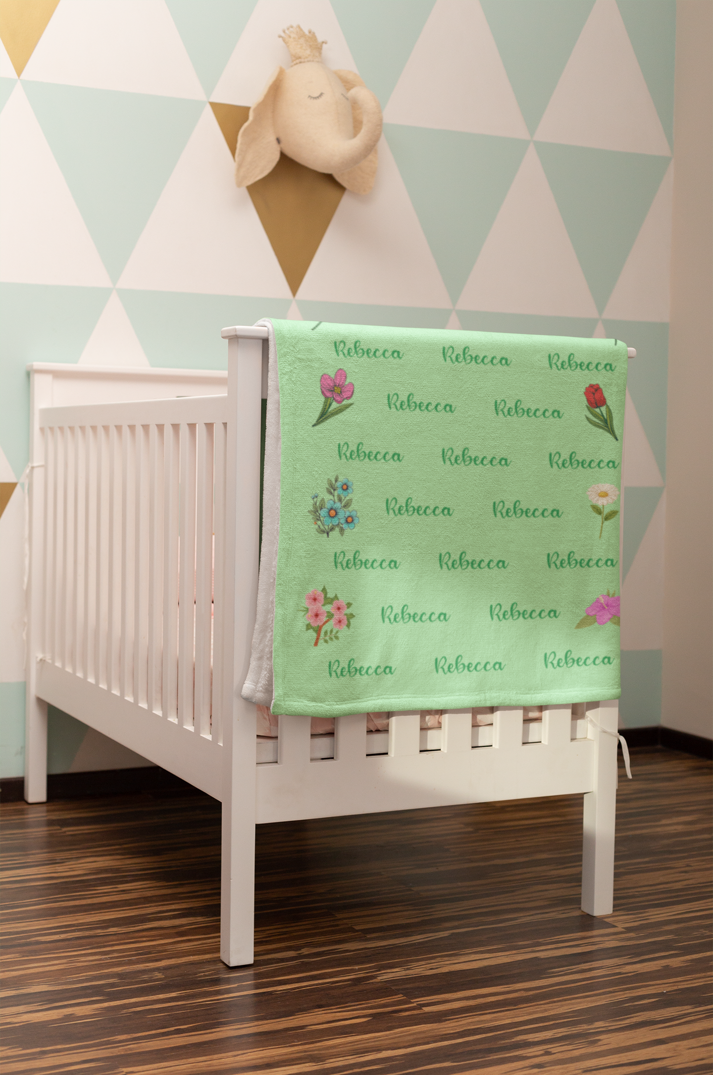 Customized Flower Baby Fleece Blanket