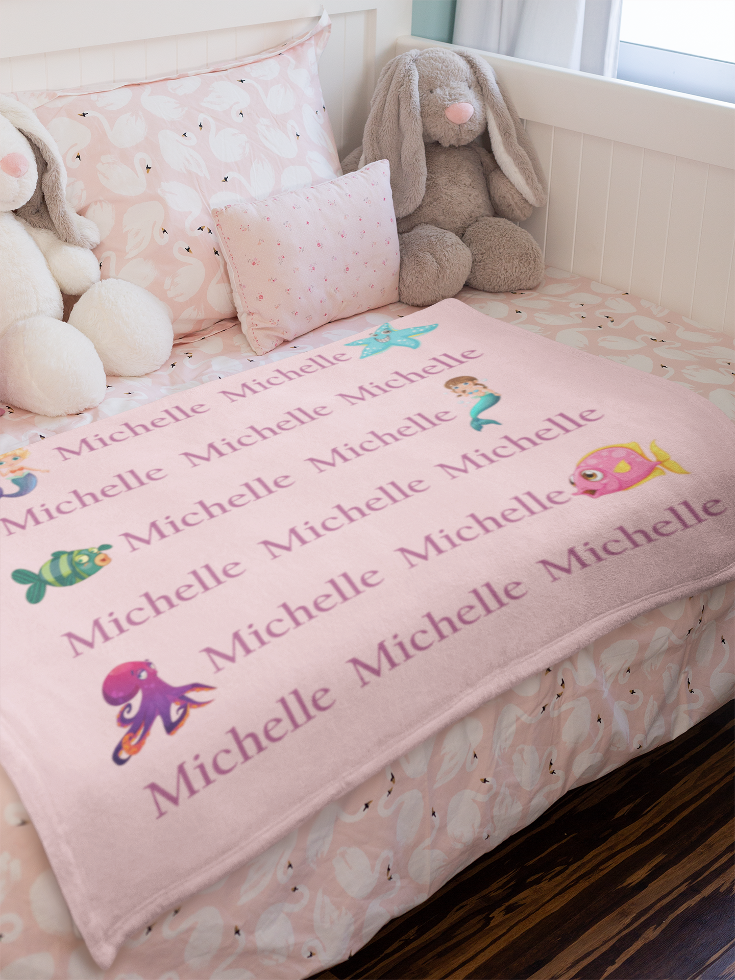 Customized Fish Baby Fleece Blanket