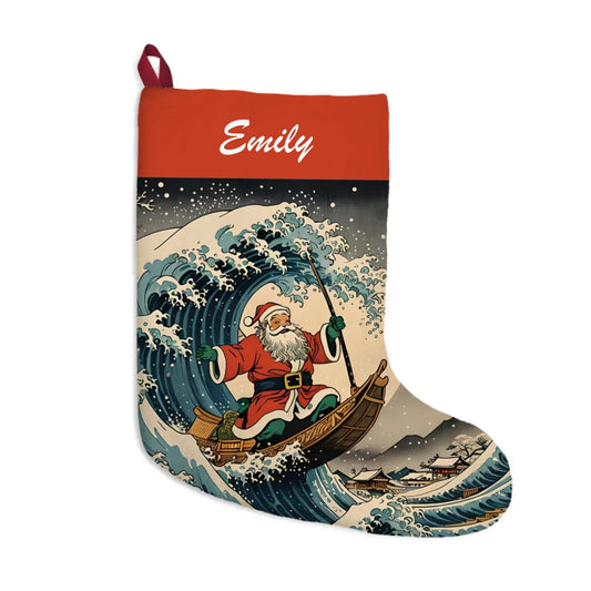 Personalized Great Wave Christmas Stocking