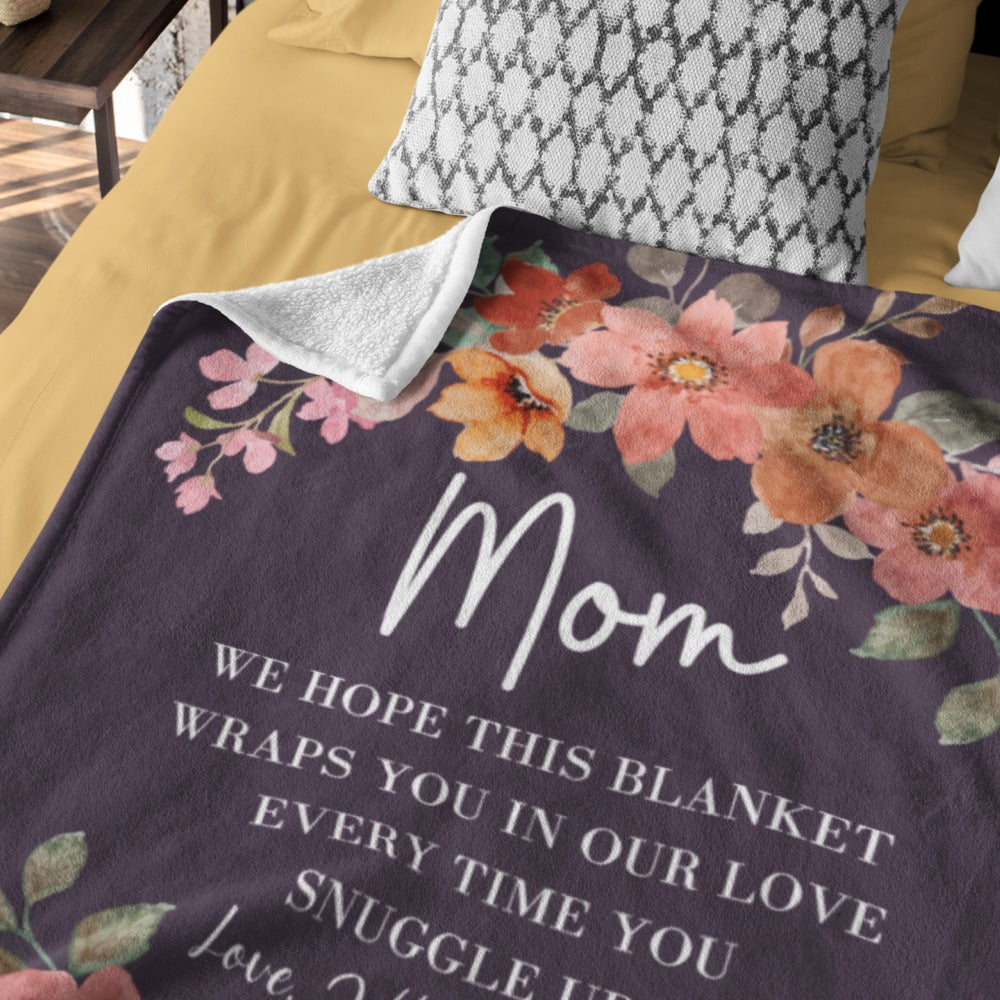 To Mom Velveteen Snuggle Up Microfiber Blanket