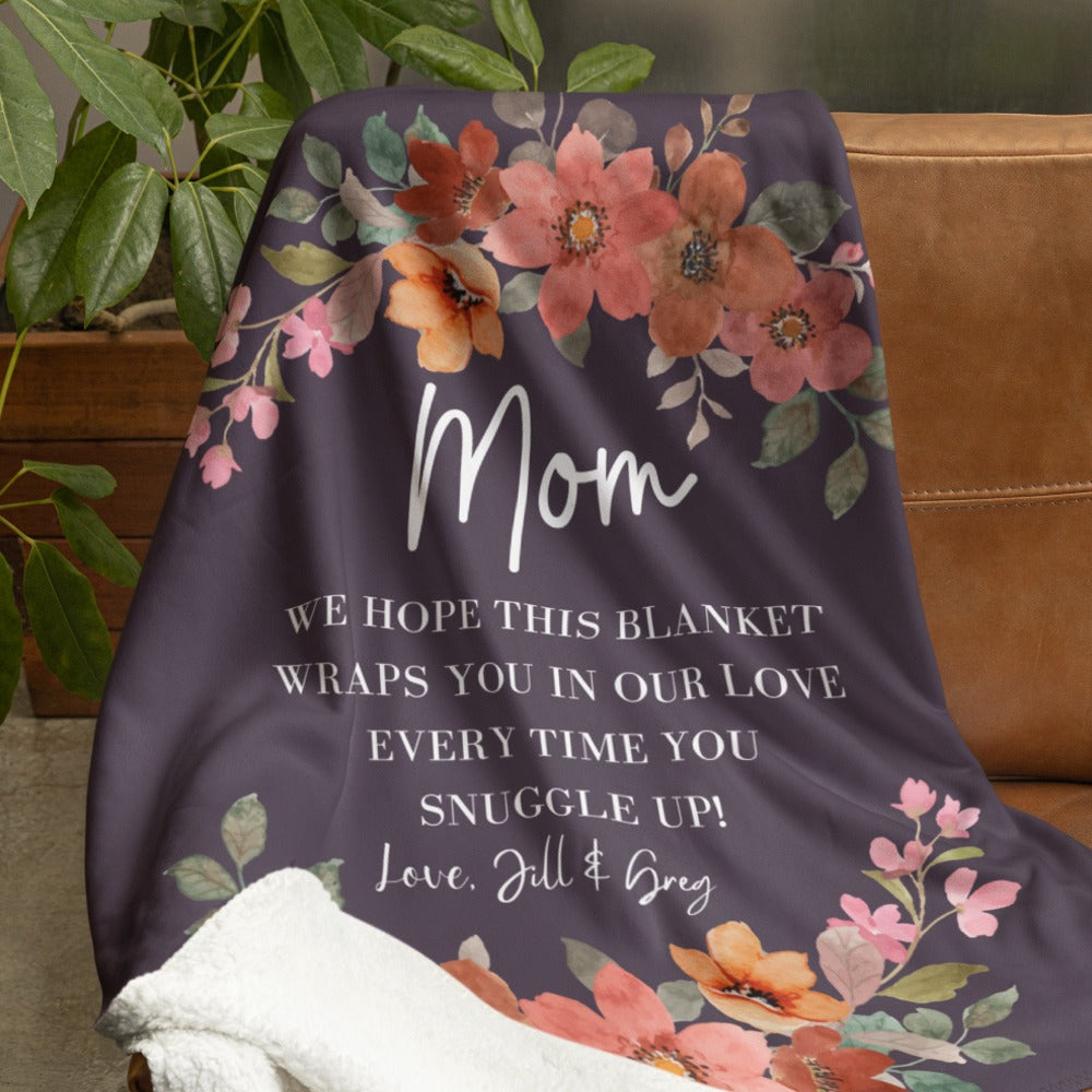 To Mom Velveteen Snuggle Up Microfiber Blanket