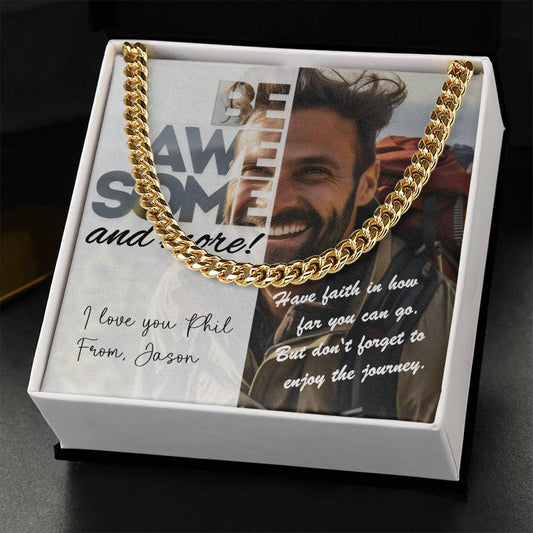 To My Brother Cuban Link Chain - Standard Box