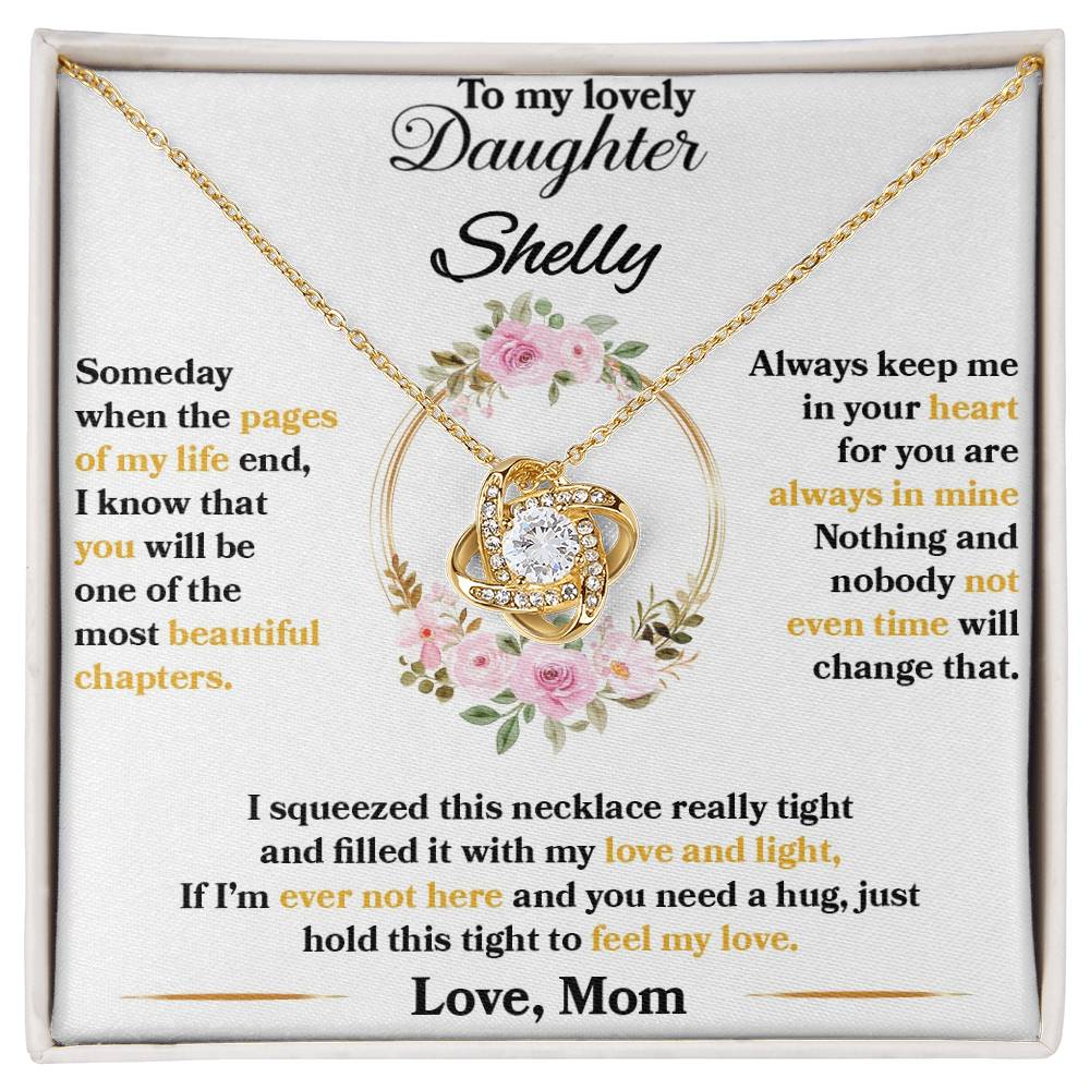 To My Daughter From Mom Love Knot Necklace