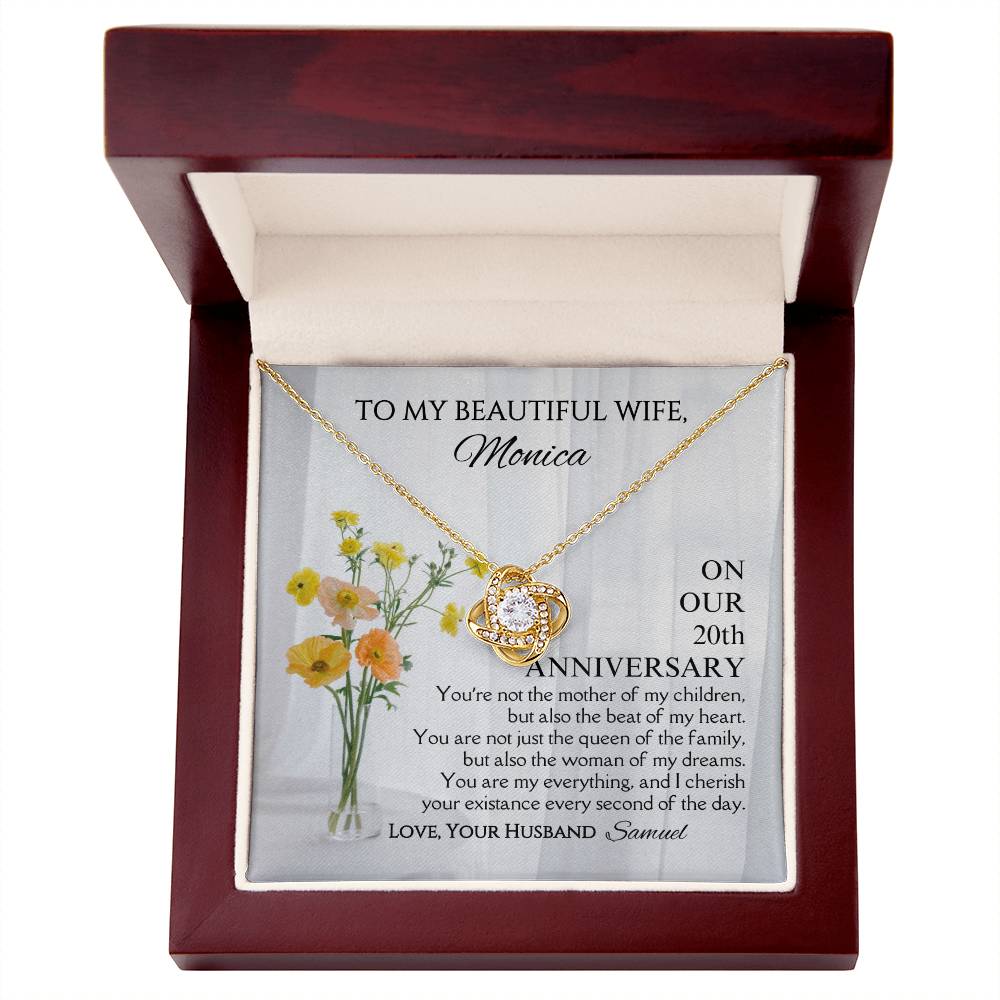 On Our Anniversary Love Knot Necklace