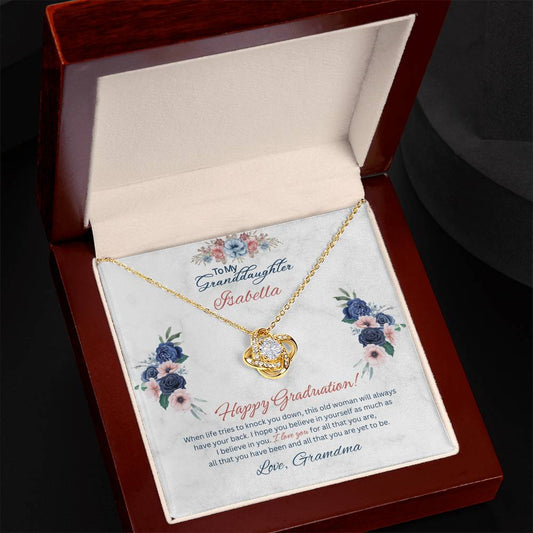 Graduation Granddaughter Love Knot Necklace