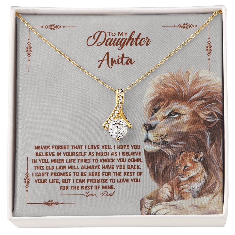 To My Daughter From Dad Alluring Beauty Necklace