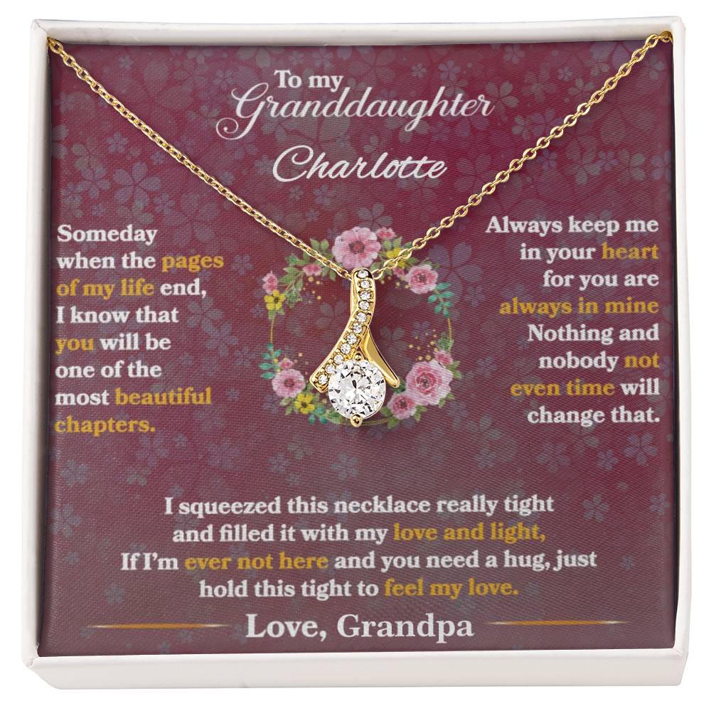 To My Granddaughter Alluring Beauty Necklace