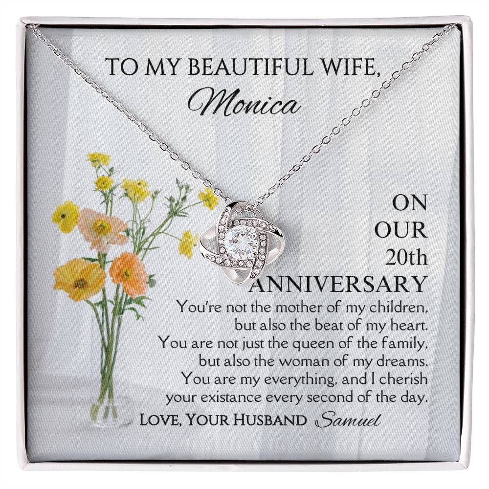 On Our Anniversary Love Knot Necklace