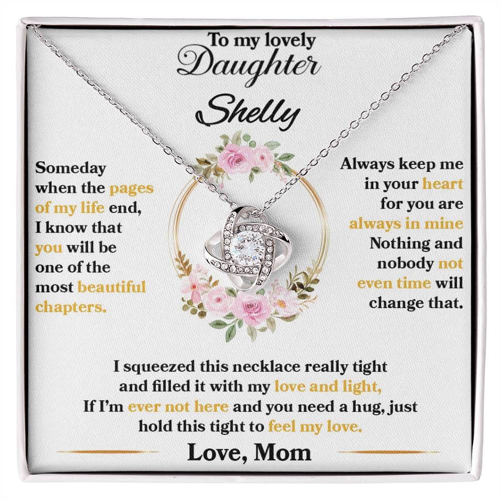 To My Daughter From Mom Love Knot Necklace