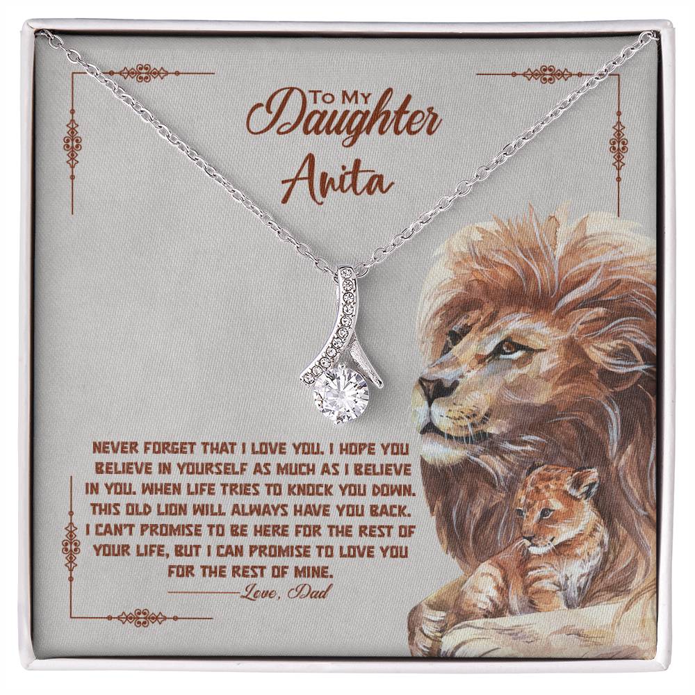 To My Daughter From Dad Alluring Beauty Necklace