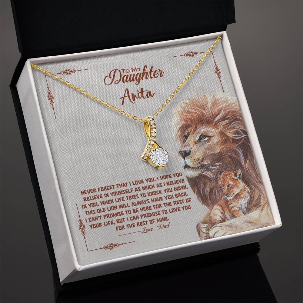 To My Daughter From Dad Alluring Beauty Necklace