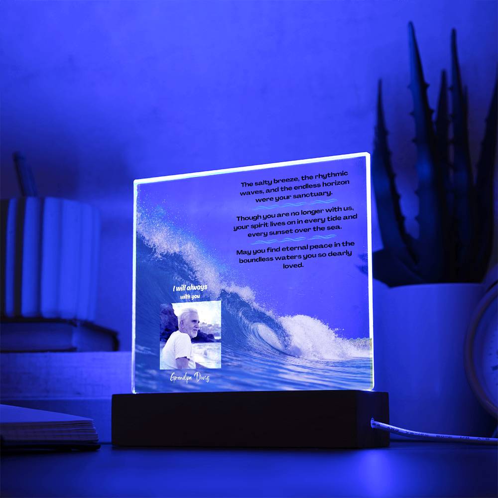 Big Wave Memorial Acrylic Square Plaque