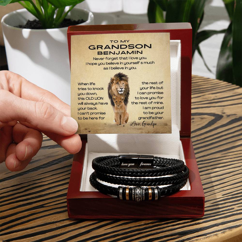 To My Grandson Love You Forever Bracelet