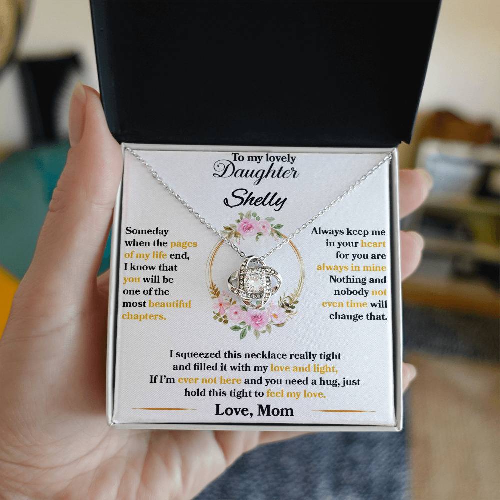 To My Daughter From Mom Love Knot Necklace