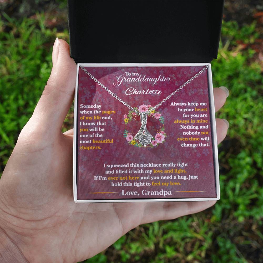 To My Granddaughter Alluring Beauty Necklace