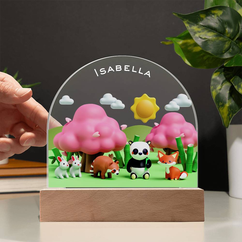 Acrylic Dome Plaque Japan Night Light