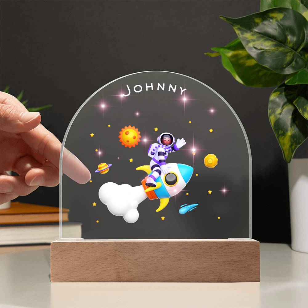 Acrylic Dome Plaque Astro Man Night Light