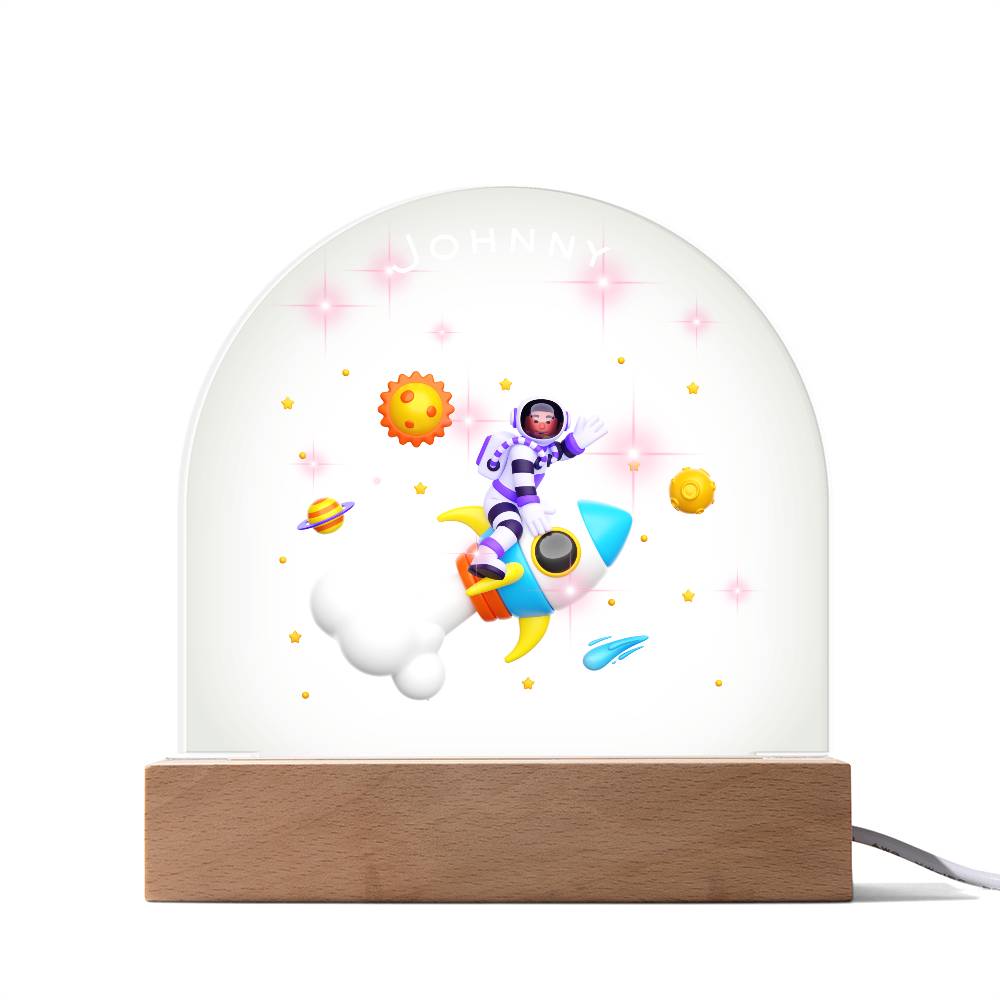 Acrylic Dome Plaque Astro Man Night Light