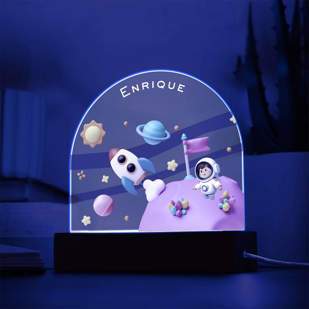 Acrylic Dome Plaque Blast Off Night Light