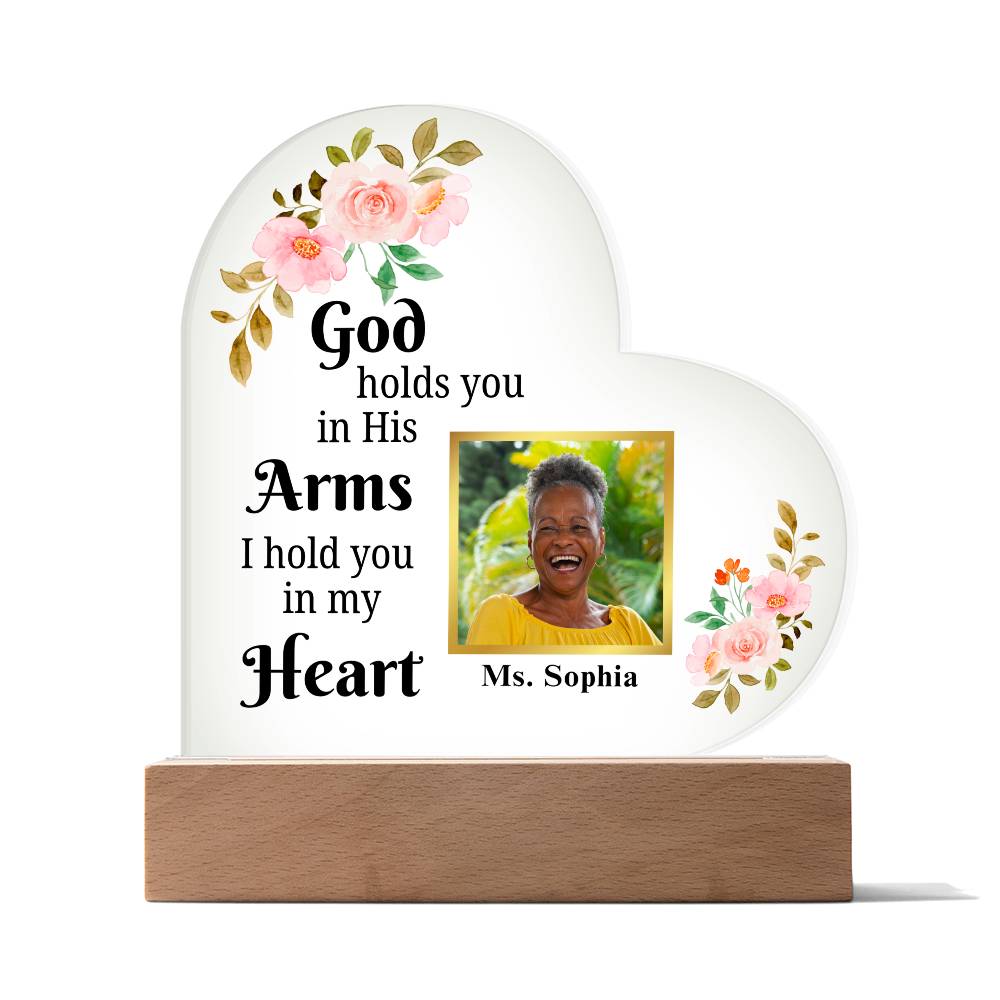 Memorial Acrylic Heart Plaque