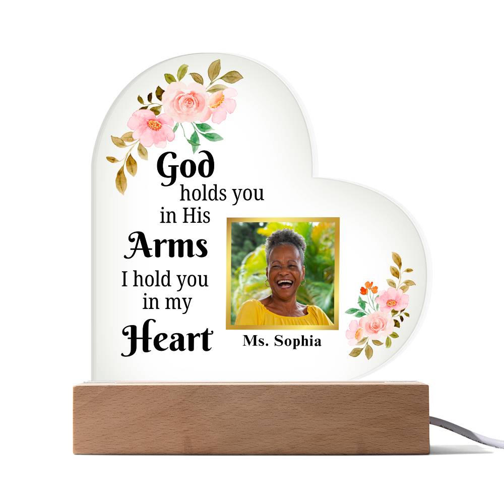 Memorial Acrylic Heart Plaque