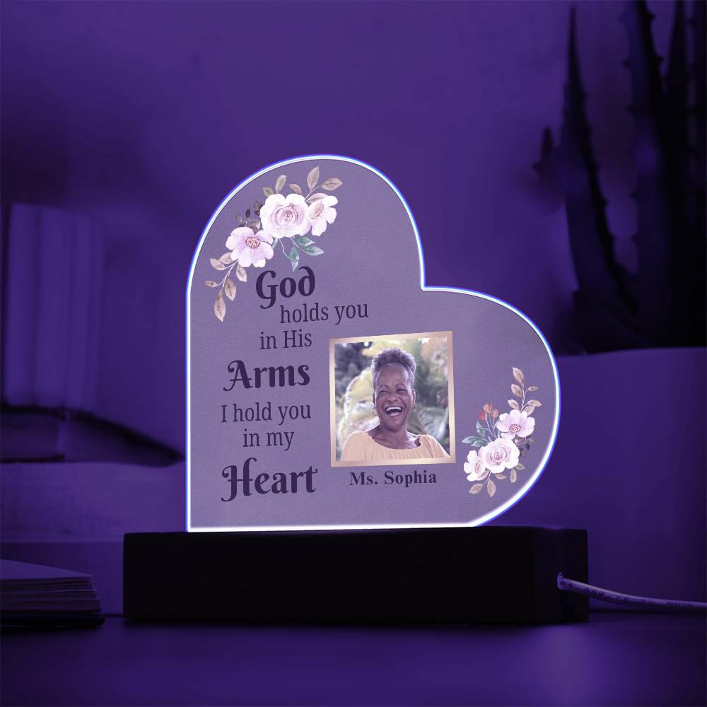 Memorial Acrylic Heart Plaque