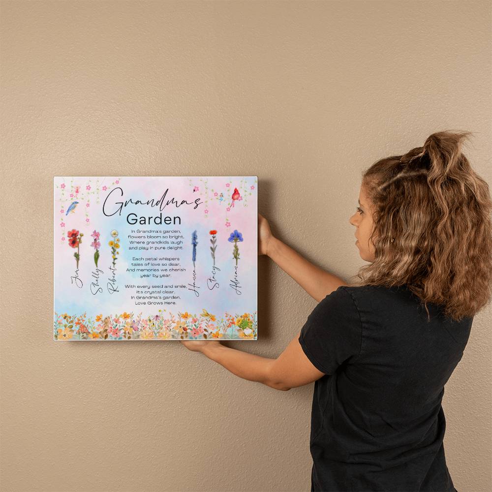 Grandma's Garden Customized Gallery Wrapped Canvas