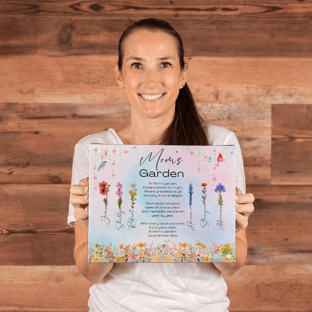 Mom's Garden Customized Gallery Wrapped Canvas