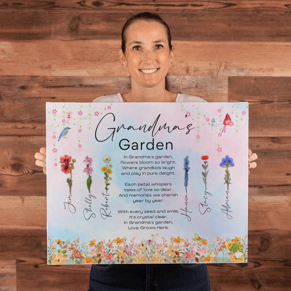 Grandma's Garden Customized Gallery Wrapped Canvas