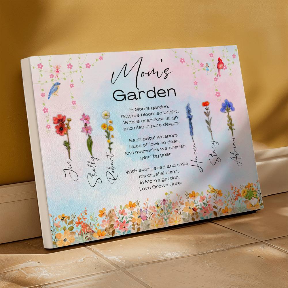 Mom's Garden Customized Gallery Wrapped Canvas