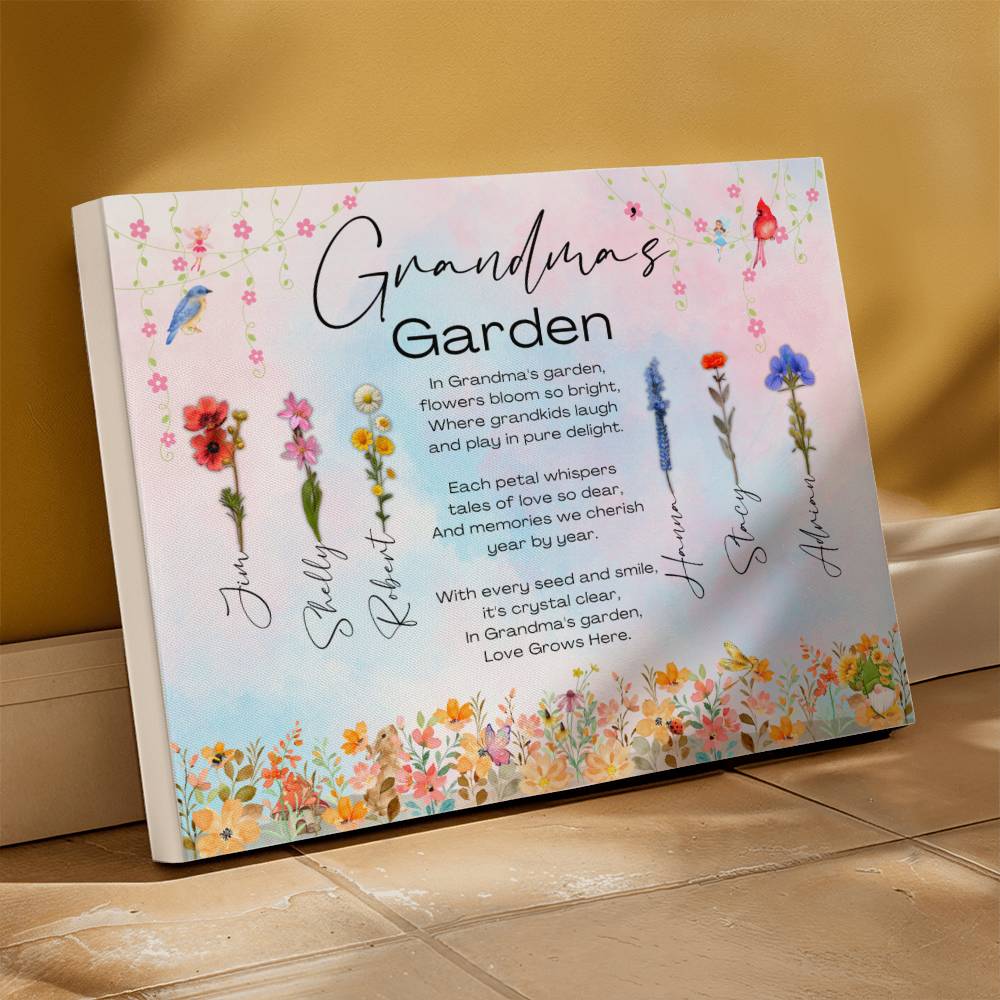 Grandma's Garden Customized Gallery Wrapped Canvas